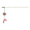 Karácsonyi pálca macskának cukorkákkal 48cm